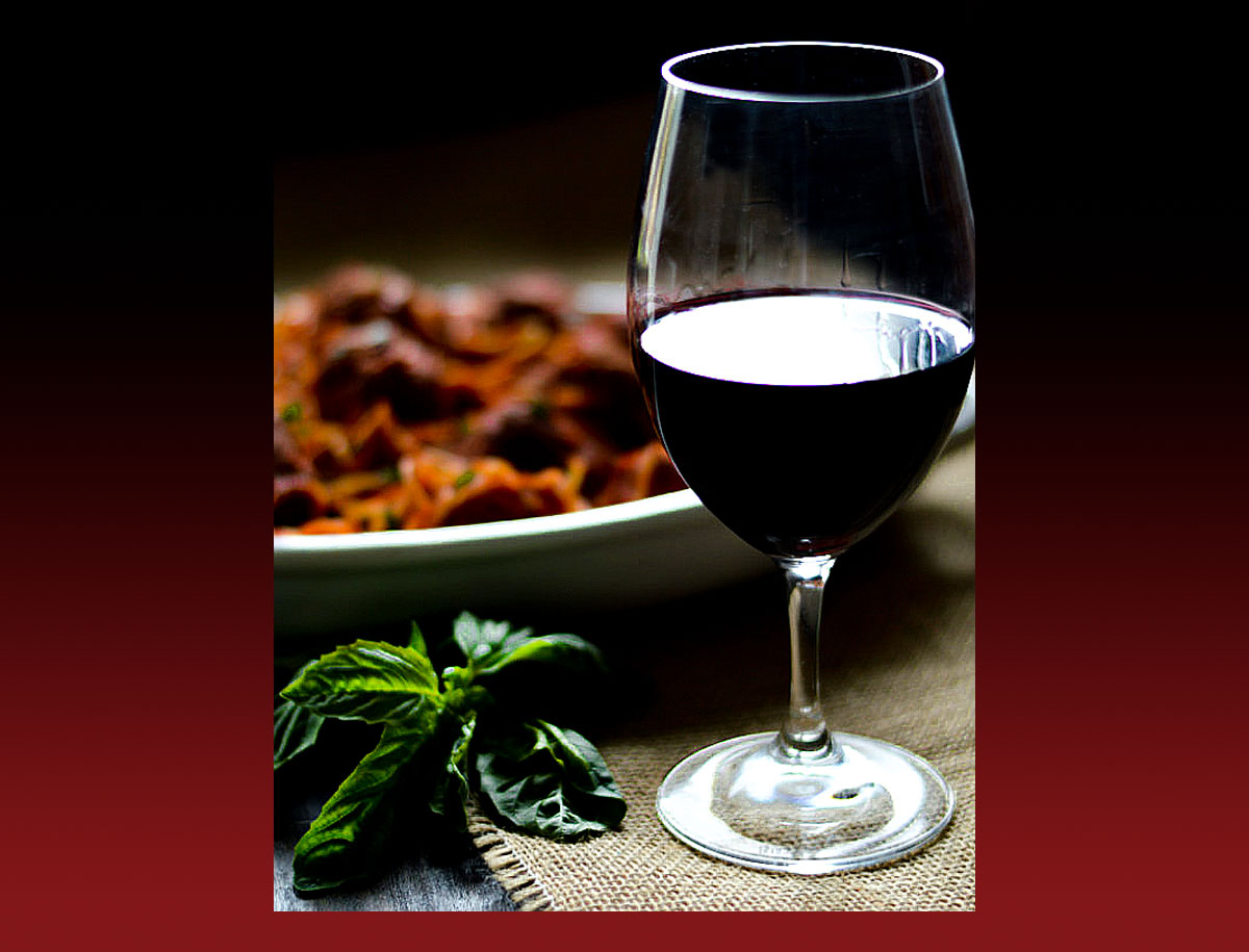glass of red wine